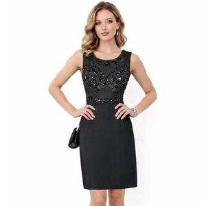 Blumarine Black Silk Dress Womens Size 6 Glam Hand Beaded Made in Italy $2375